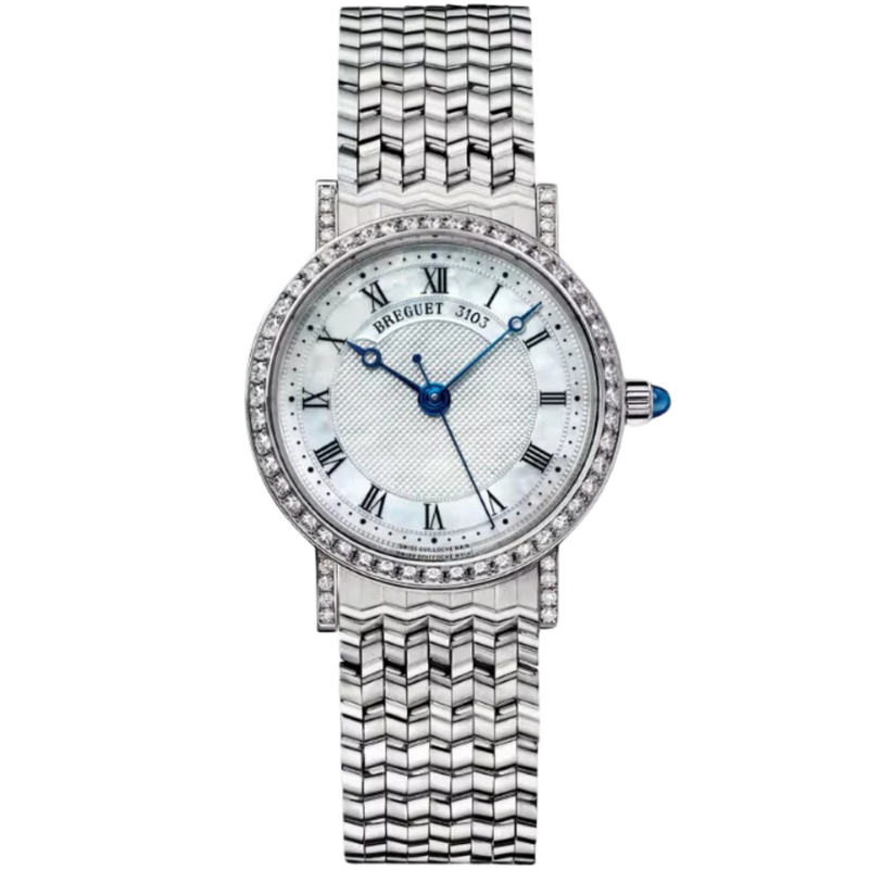 CLASSIQUE 8068 30 MM 18K WHITE GOLD WITH MOTHER OF PEARL DIAL - Breguet