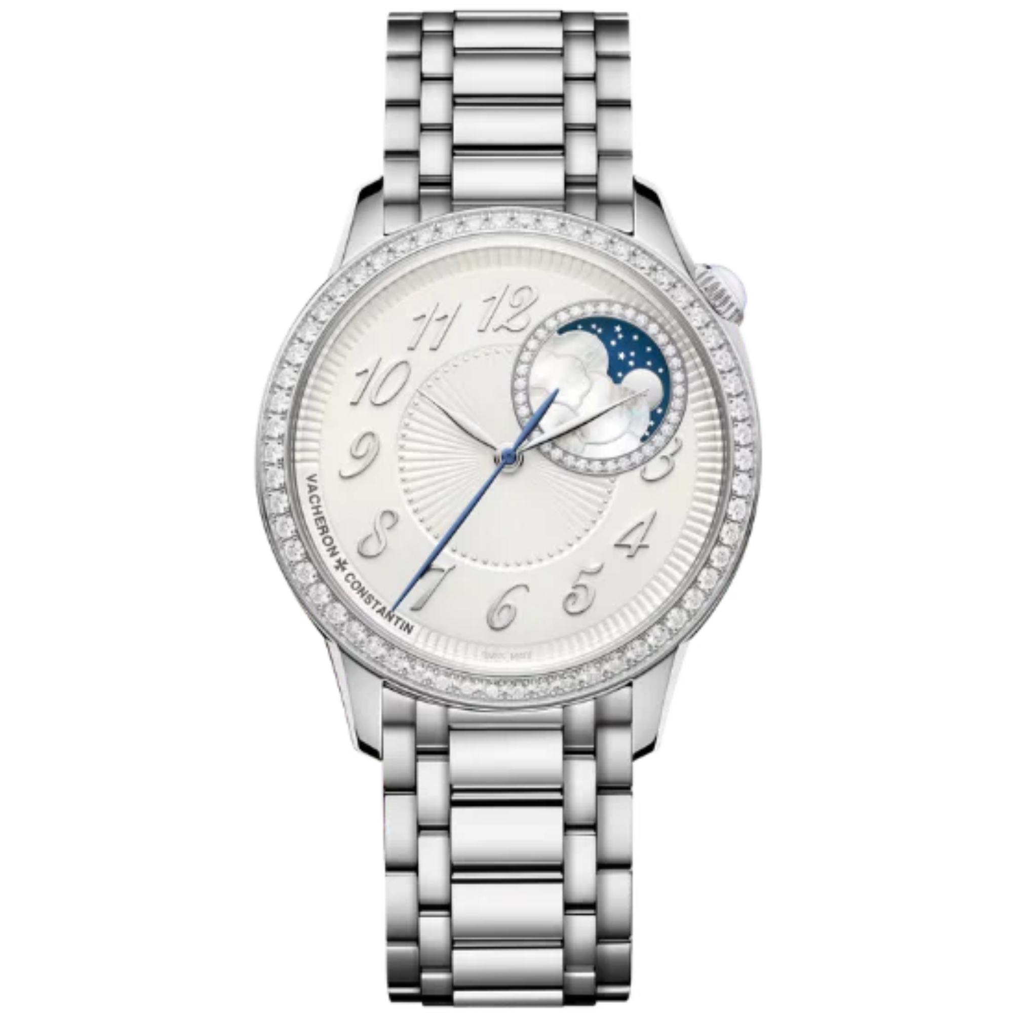 EGERIE MOON PHASE 37 MM STAINLESS STEEL WITH BRASS DIAL - Vacheron Constantin
