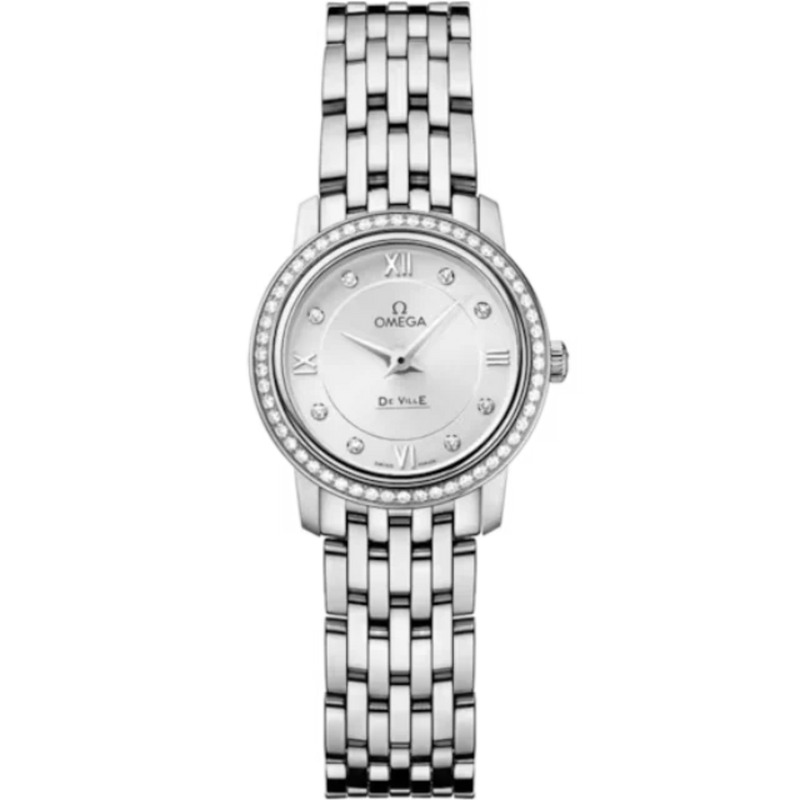 DE VILLE PRESTIGE 24 MM STAINLESS STEEL WITH SILVER DIAL - Omega