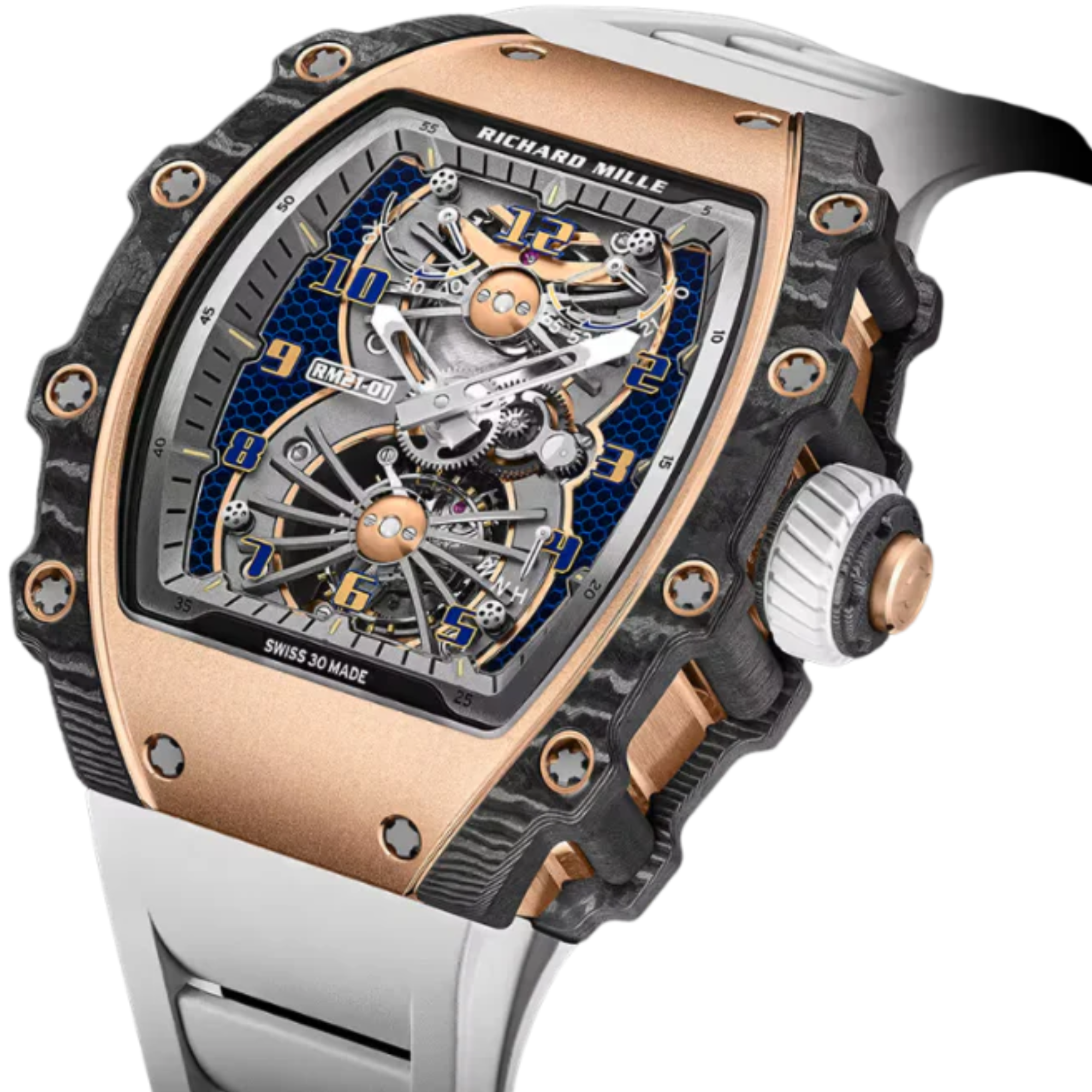 RM 21-01 Manual Winding Tourbillon Aerodyne Rubber Rose Gold Case - Richard Mille
