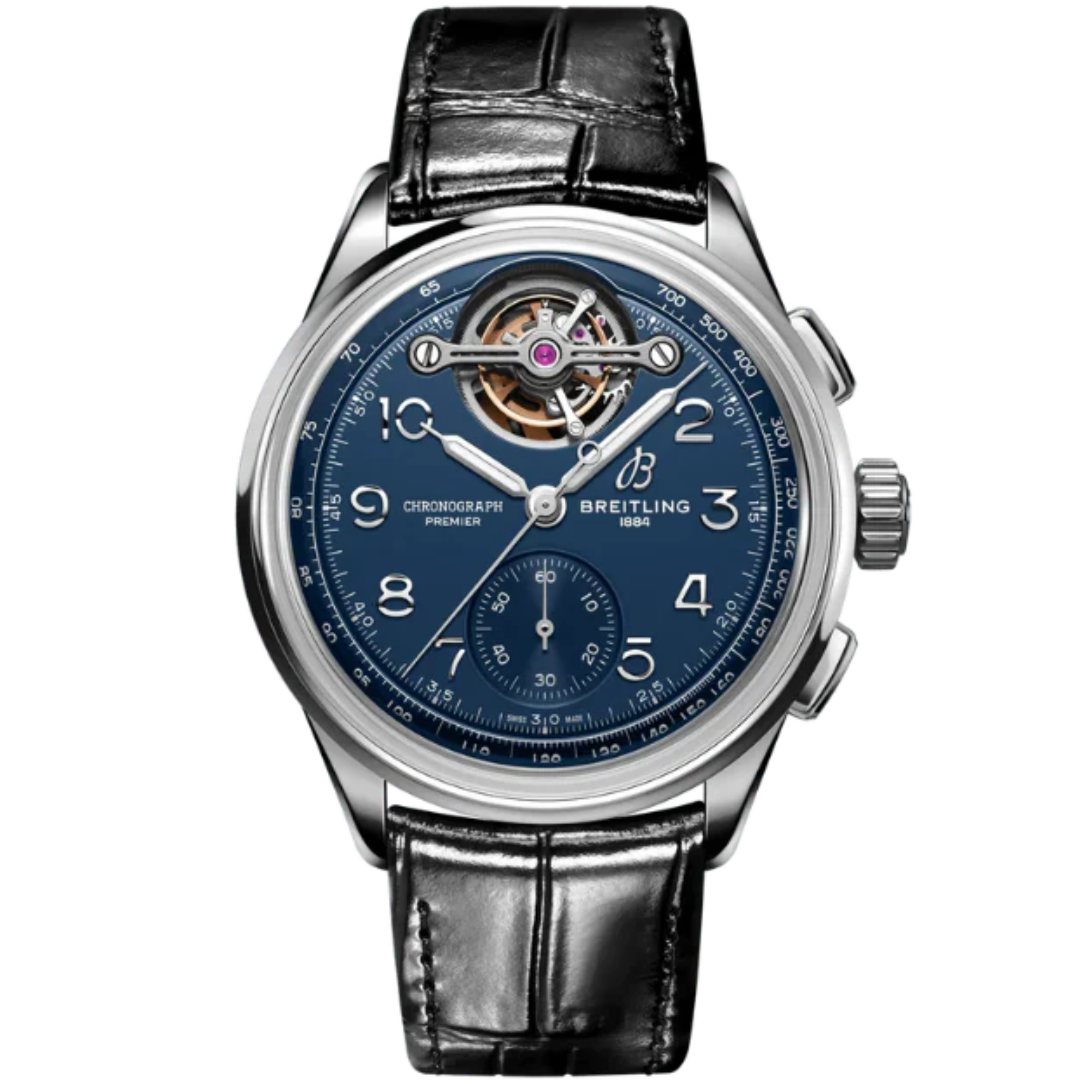PREMIER B21 CHRONOGRAPH TOURBILLON WILLY BREITLING 42 MM PLATINUM WITH BLUE DIAL - Breitling