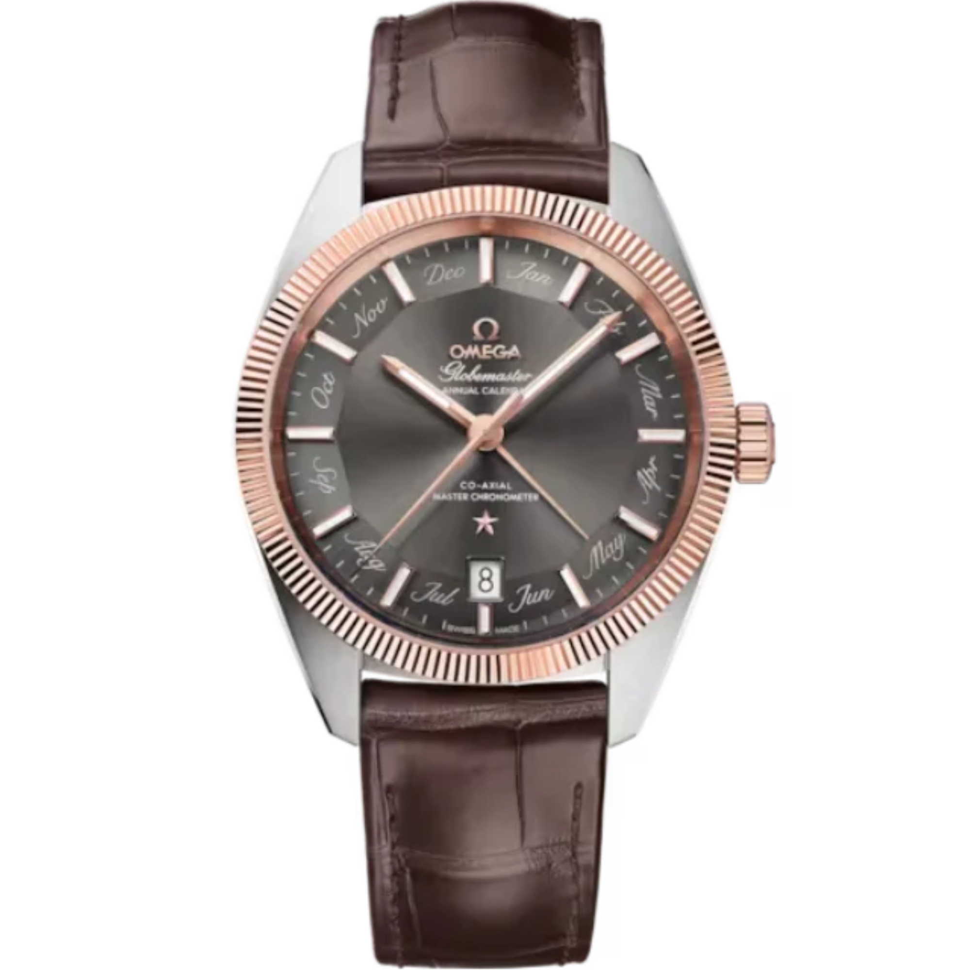 CONSTELLATION GLOBEMASTER 41 MM STAINLESS STEEL - SEDNA™ GOLD WITH GREY DIAL - Omega