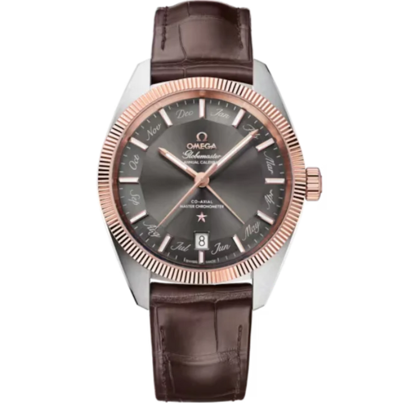 CONSTELLATION GLOBEMASTER 41 MM STAINLESS STEEL - SEDNA™ GOLD WITH GREY DIAL - Omega