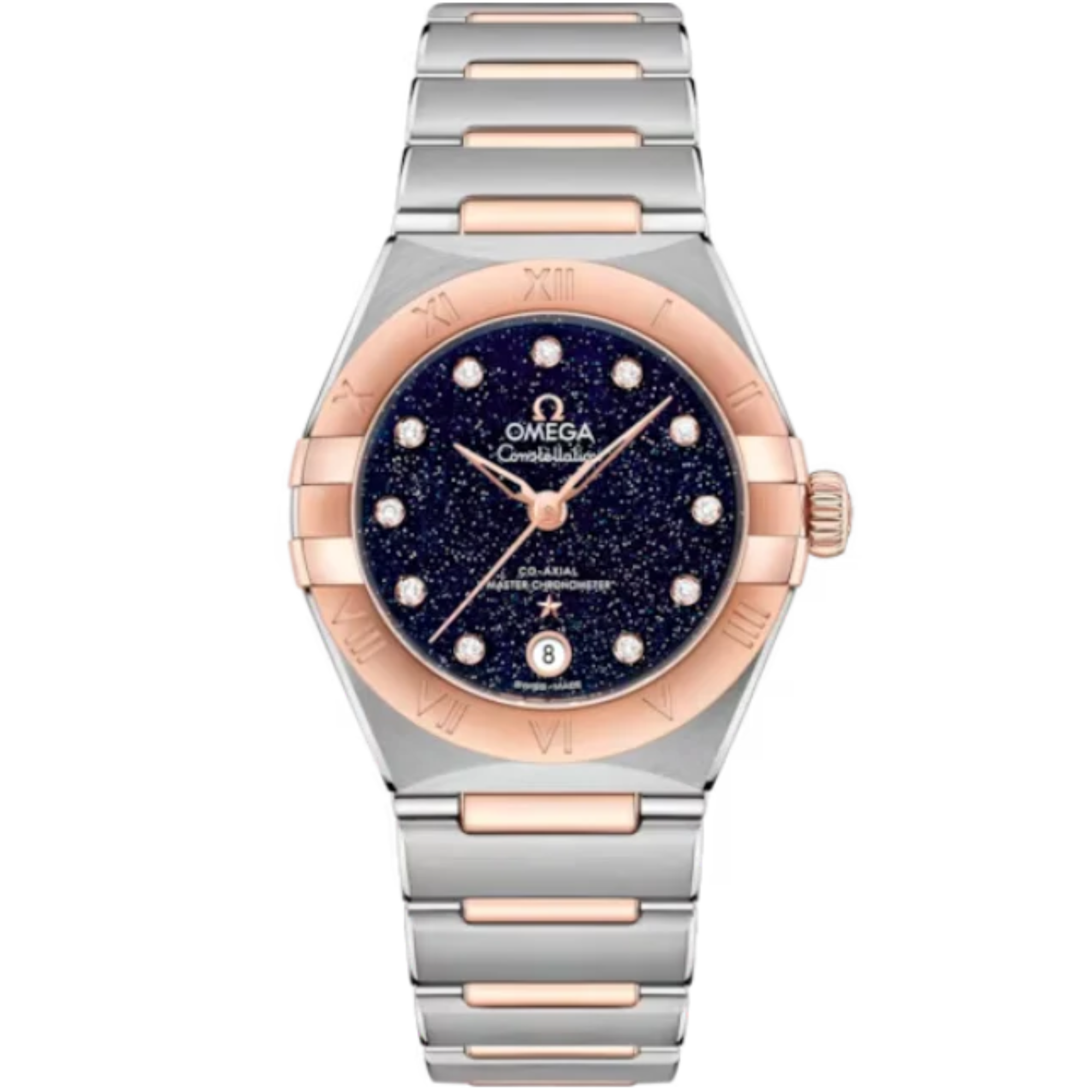CONSTELLATION 29 MM STAINLESS STEEL - SEDNA™ GOLD WITH BLUE DIAL - Omega
