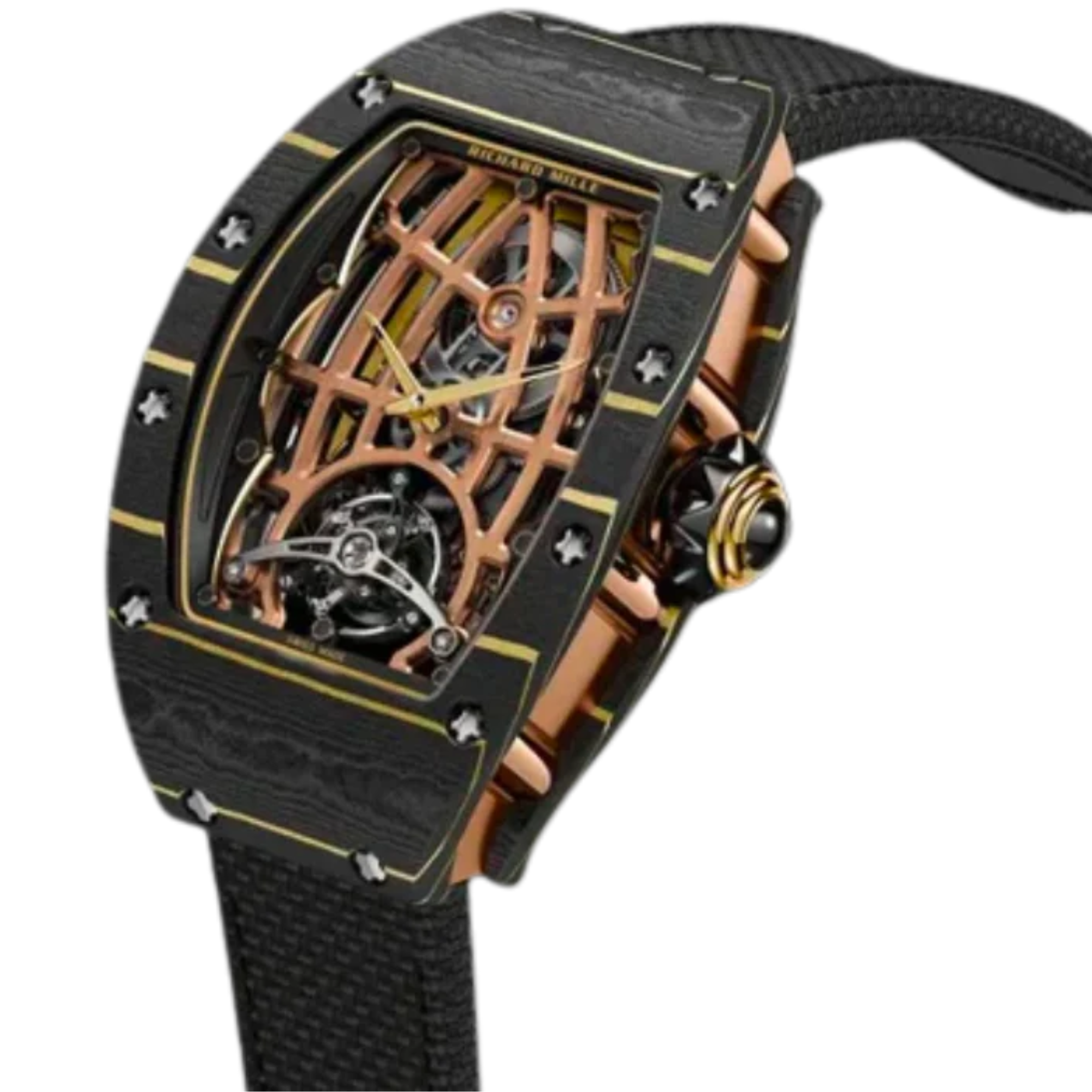 RM 74-02 Winding Tourbillon Automatic Textile Bracelet Carbon Case - Richard Mille