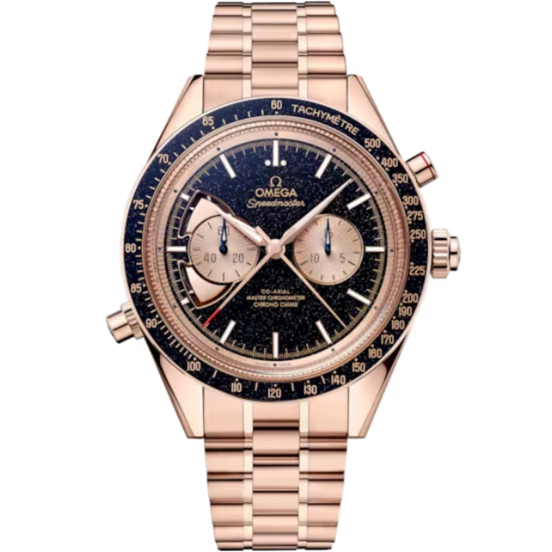 SPEEDMASTER CHRONO CHIME 44 MM SEDNA™ GOLD WITH BLUE DIAL - Omega