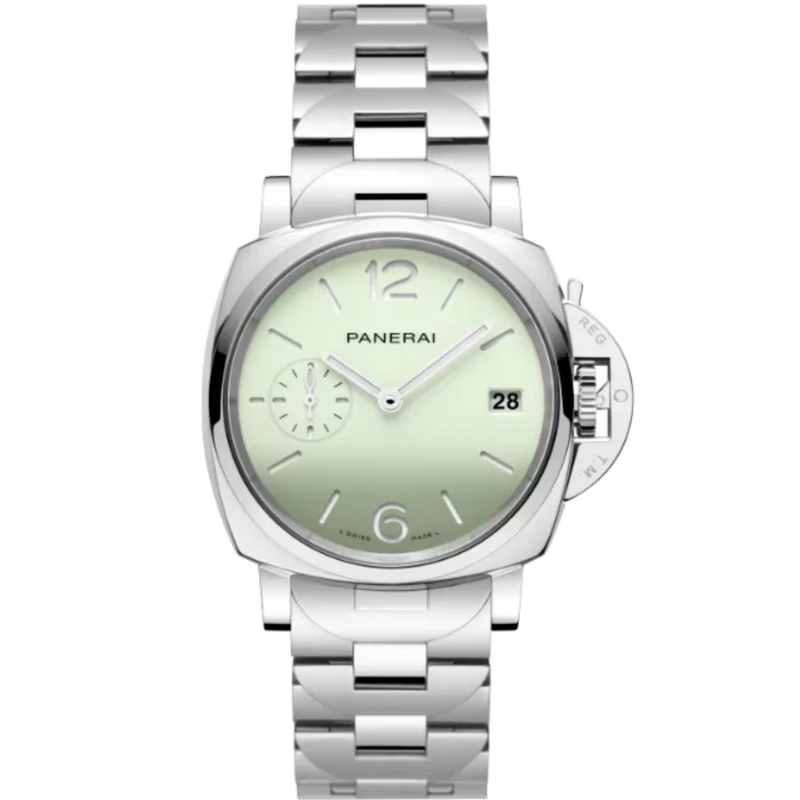 LUMINOR DUE PASTELLO PAM01311 38 MM STAINLESS STEEL WITH GREEN DIAL - Panerai