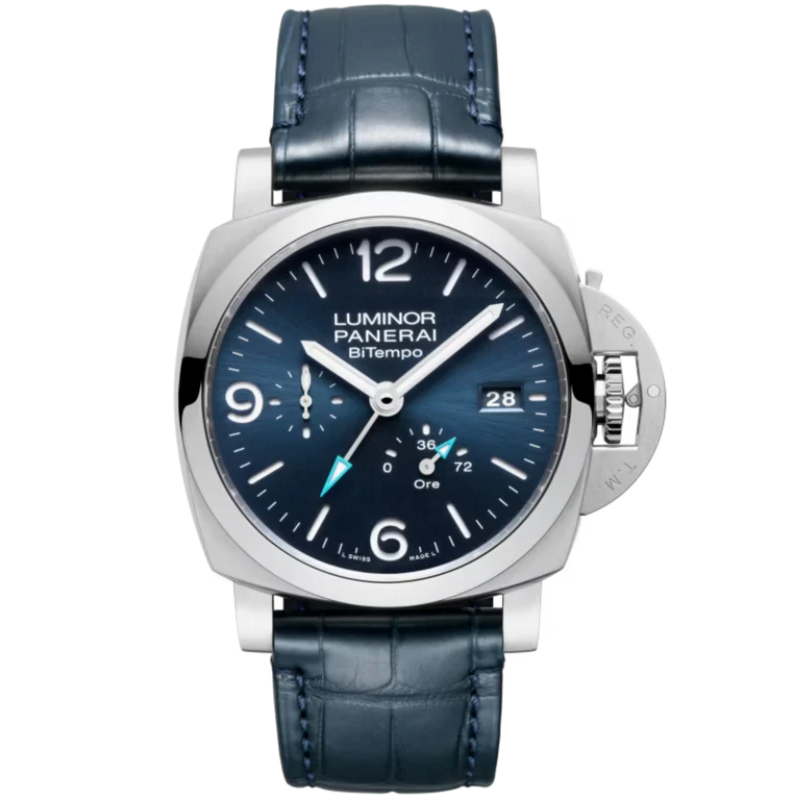 LUMINOR BITEMPO PAM01361 44 MM STAINLESS STEEL WITH BLUE DIAL - Panerai