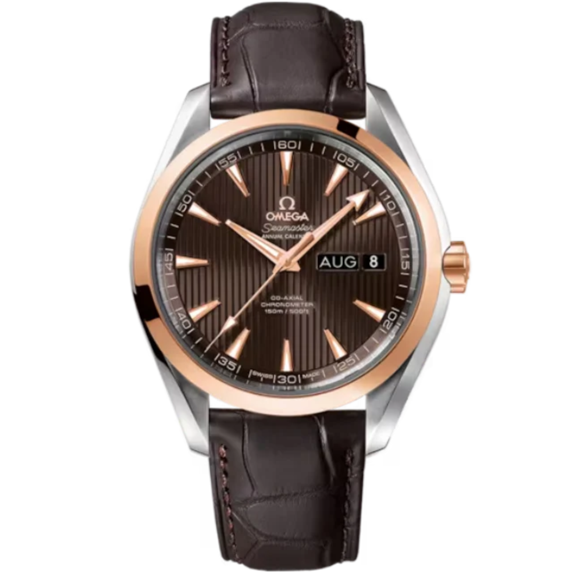 SEAMASTER AQUA TERRA 150M 43 MM STAINLESS STEEL - RED GOLD WITH GREY DIAL - Omega