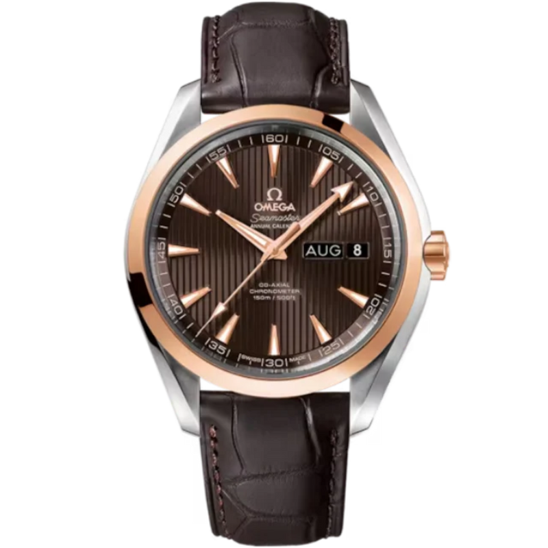 SEAMASTER AQUA TERRA 150M 43 MM STAINLESS STEEL - RED GOLD WITH GREY DIAL - Omega