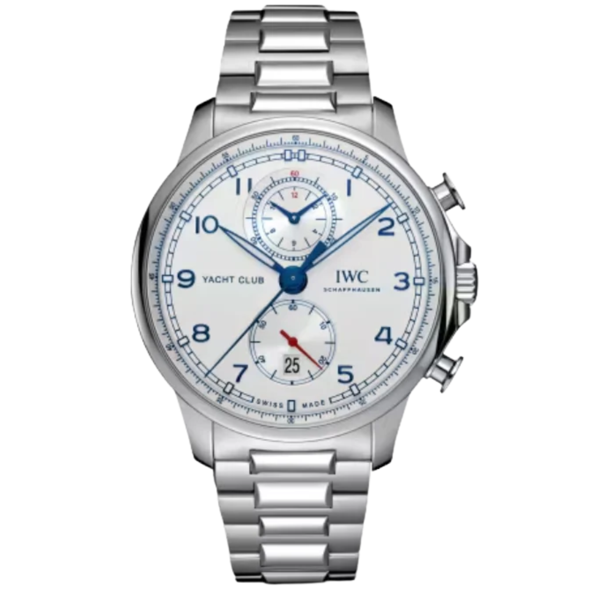 PORTUGIESER YACHT CLUB CHRONOGRAPH 45 MM STAINLESS STEEL WITH WHITE DIAL - IWC