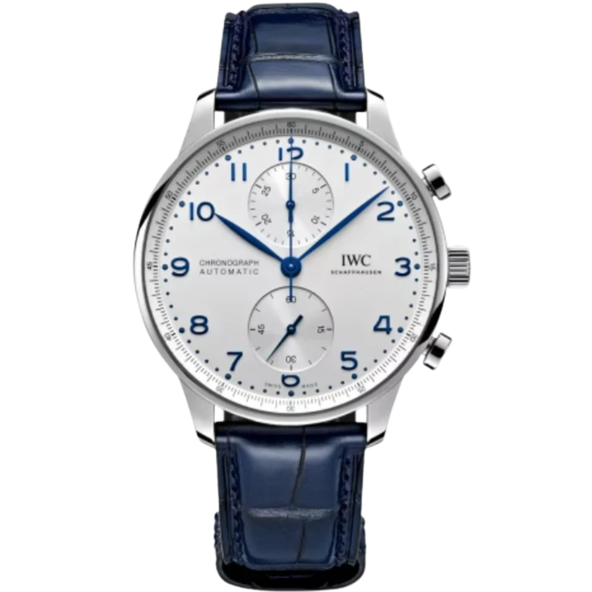 PORTUGIESER CHRONOGRAPH 41 MM STAINLESS STEEL WITH WHITE DIAL - IWC