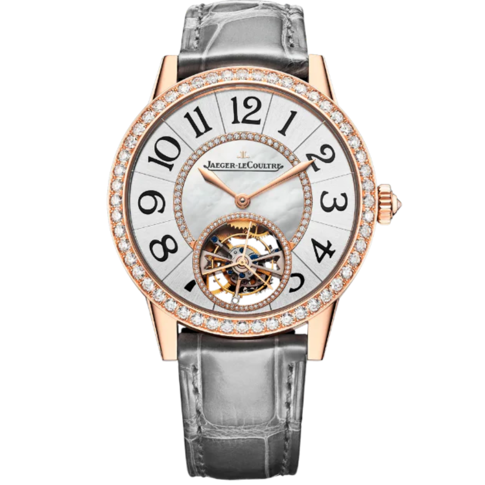 RENDEZ-VOUS JEWELLERY TOURBILLON 39 MM 18K ROSE GOLD WITH MOTHER OF PEARL DIAL - Jaeger-LeCoultre