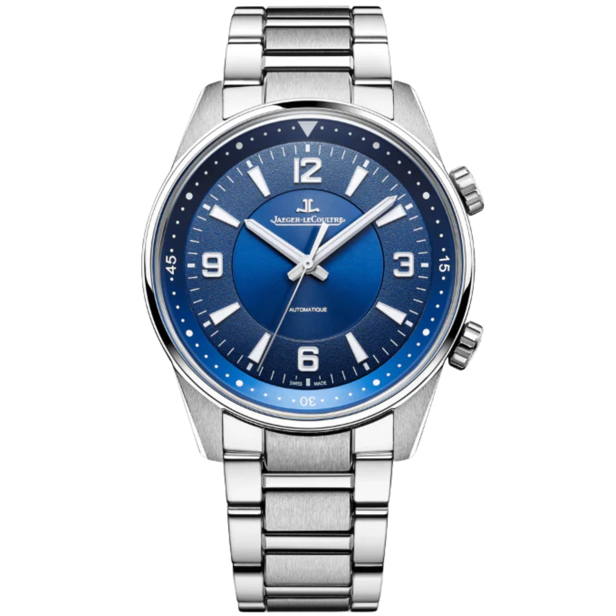 POLARIS AUTOMATIC 41 MM STAINLESS STEEL WITH BLUE SUNBURST GRAINED DIAL - Jaeger-LeCoultre