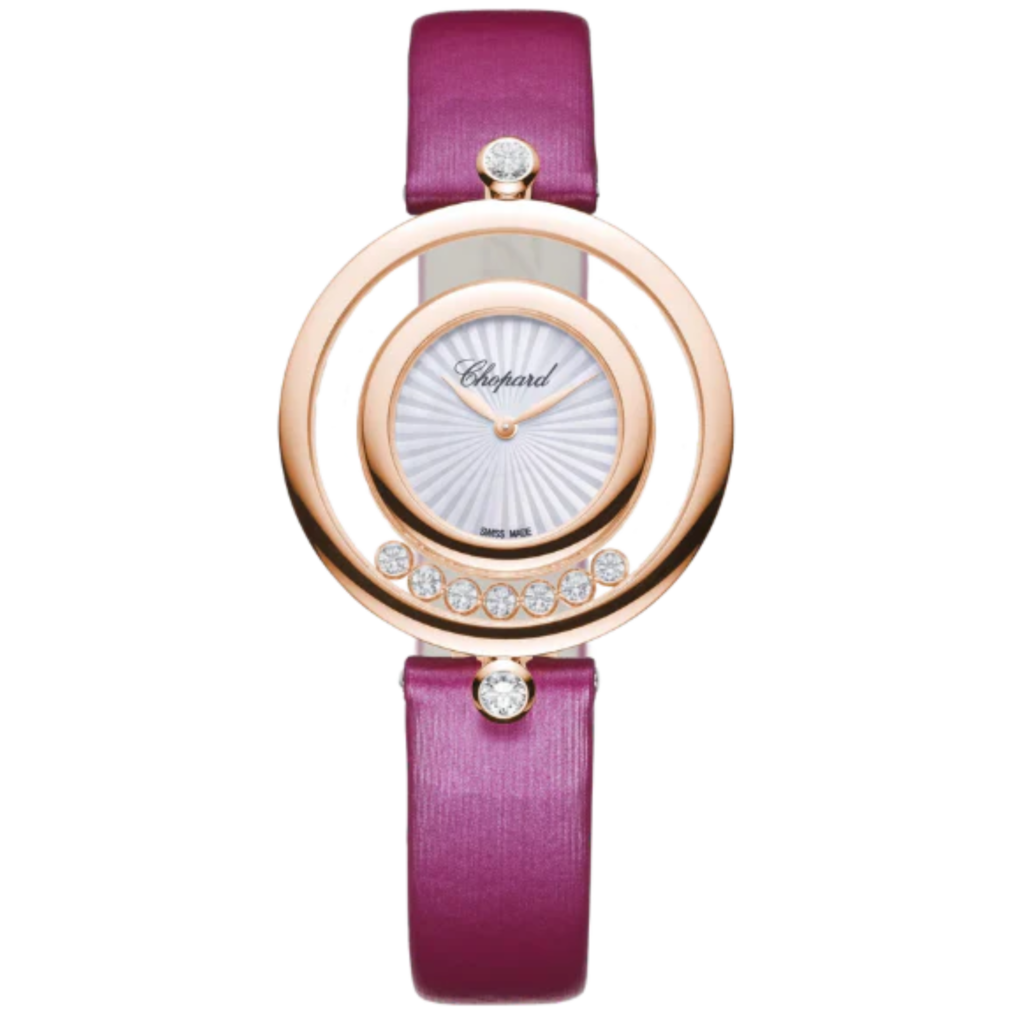 HAPPY DIAMONDS ICONS 32 MM ETHICAL WHITE GOLD WITH MOTHER OF PEARL DIAL - Chopard