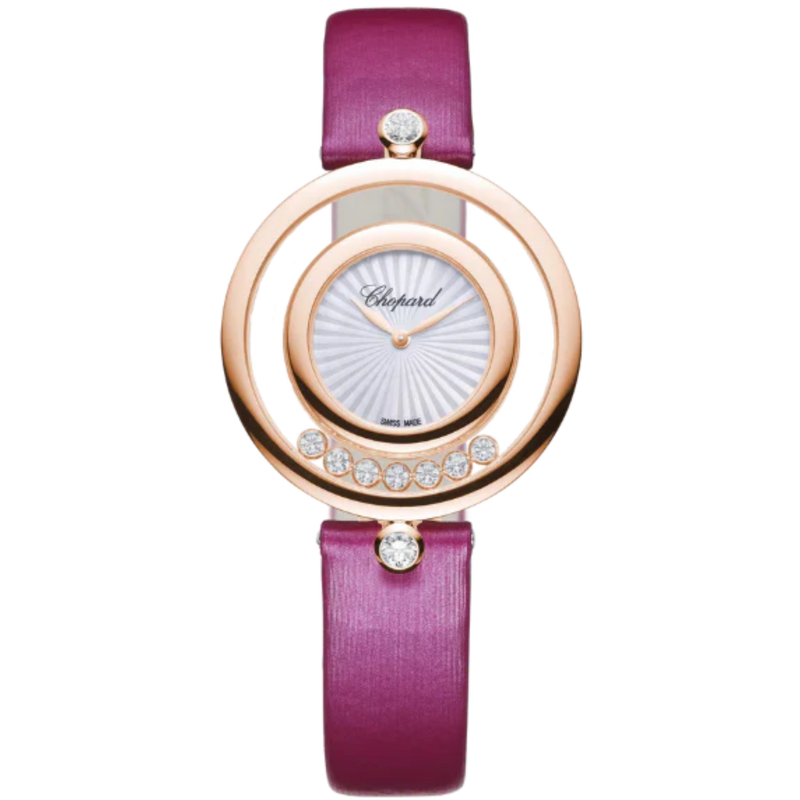 HAPPY DIAMONDS ICONS 32 MM ETHICAL WHITE GOLD WITH MOTHER OF PEARL DIAL - Chopard