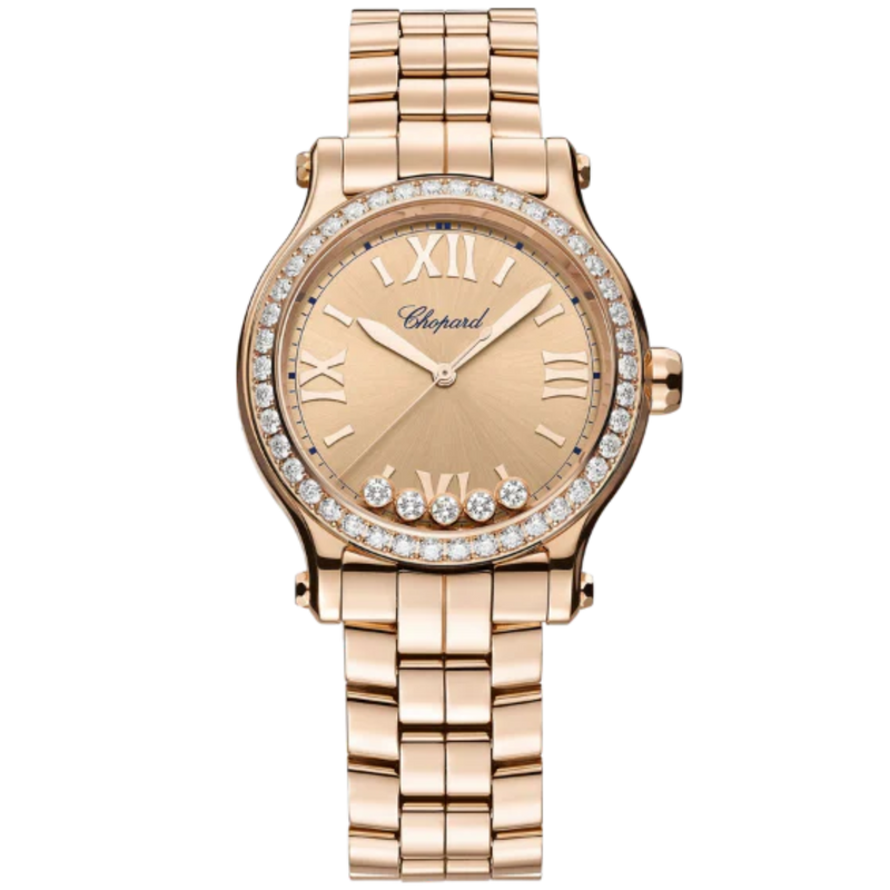 HAPPY SPORT 33 MM ETHICAL ROSE GOLD WITH GOLD DIAL - Chopard