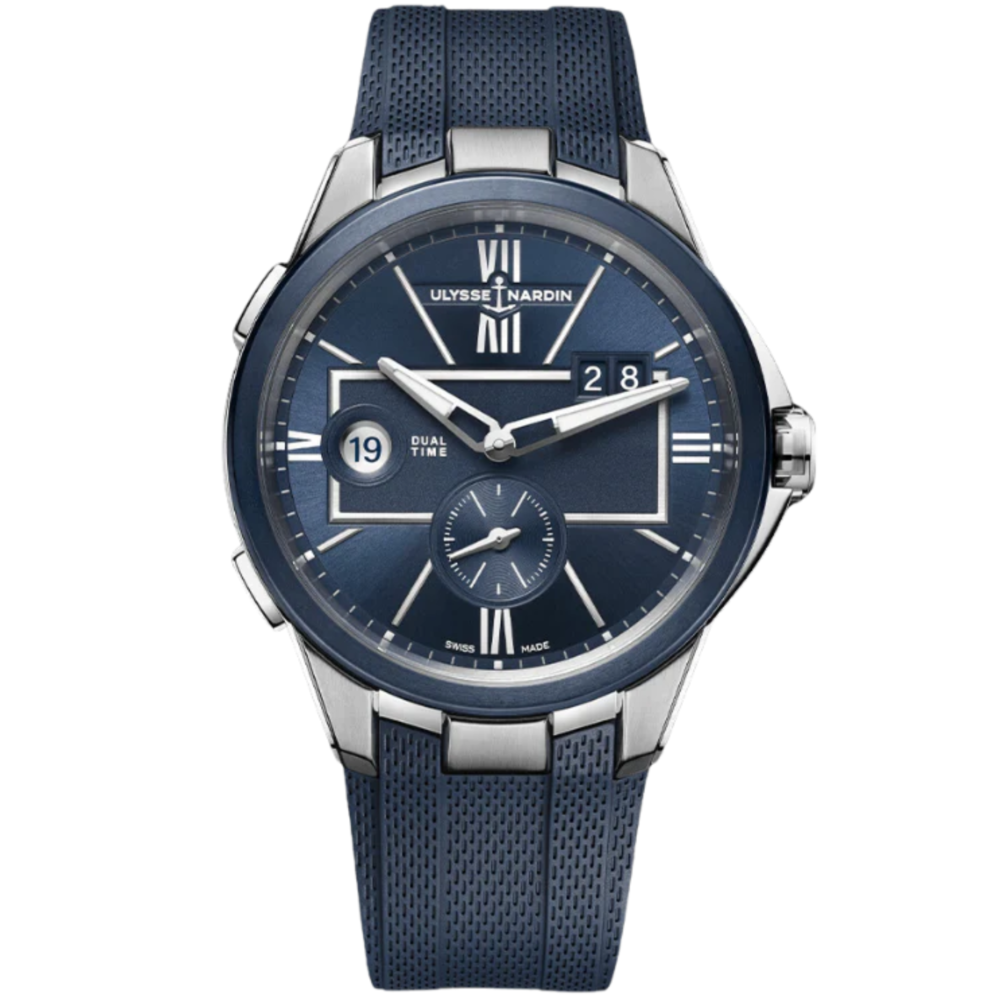 BLAST DUAL TIME 42 MM STAINLESS STEEL WITH BLUE DIAL - Ulysse Nardin