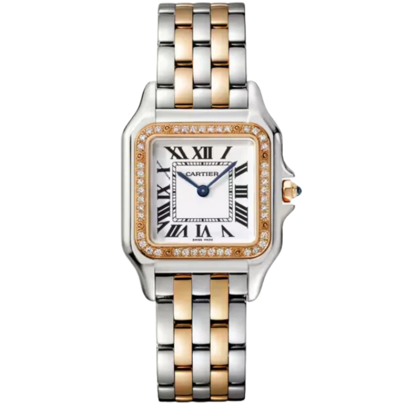 PANTHERE DE CARTIER 37 MM ROSE GOLD WITH SILVER DIAL - Cartier