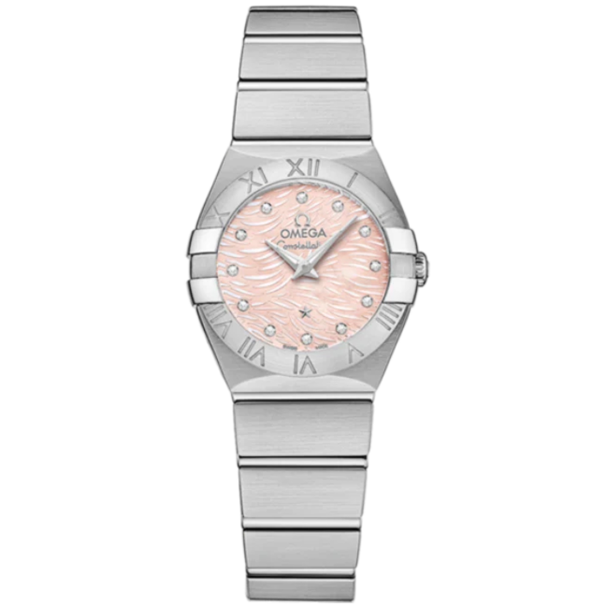 CONSTELLATION 24 MM WHITE GOLD WITH PINK MOTHER OF PEARL DIAL - Omega