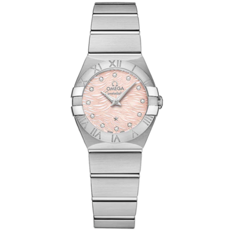 CONSTELLATION 24 MM WHITE GOLD WITH PINK MOTHER OF PEARL DIAL - Omega