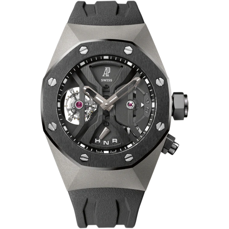 Royal Oak Concept 44MM Gmt Tourbillon Black Rubber Strap Titanium Case - Audemars Piguet
