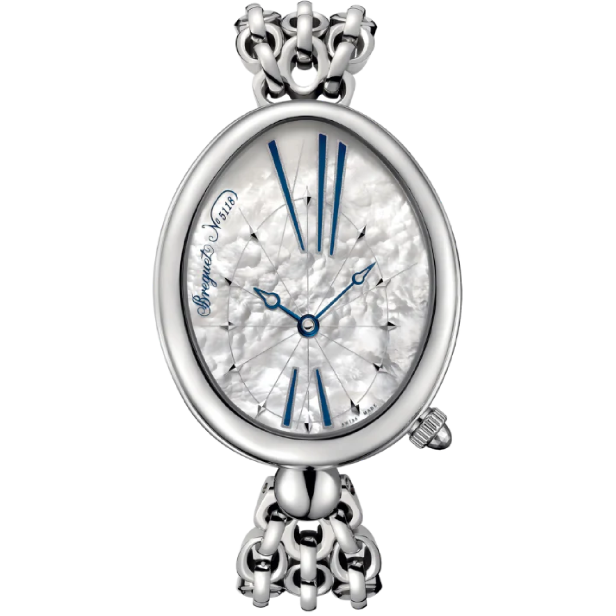 REINE DE NAPLES 8967 43 MM STAINLESS STEEL WITH MOTHER OF PEARL DIAL - Breguet