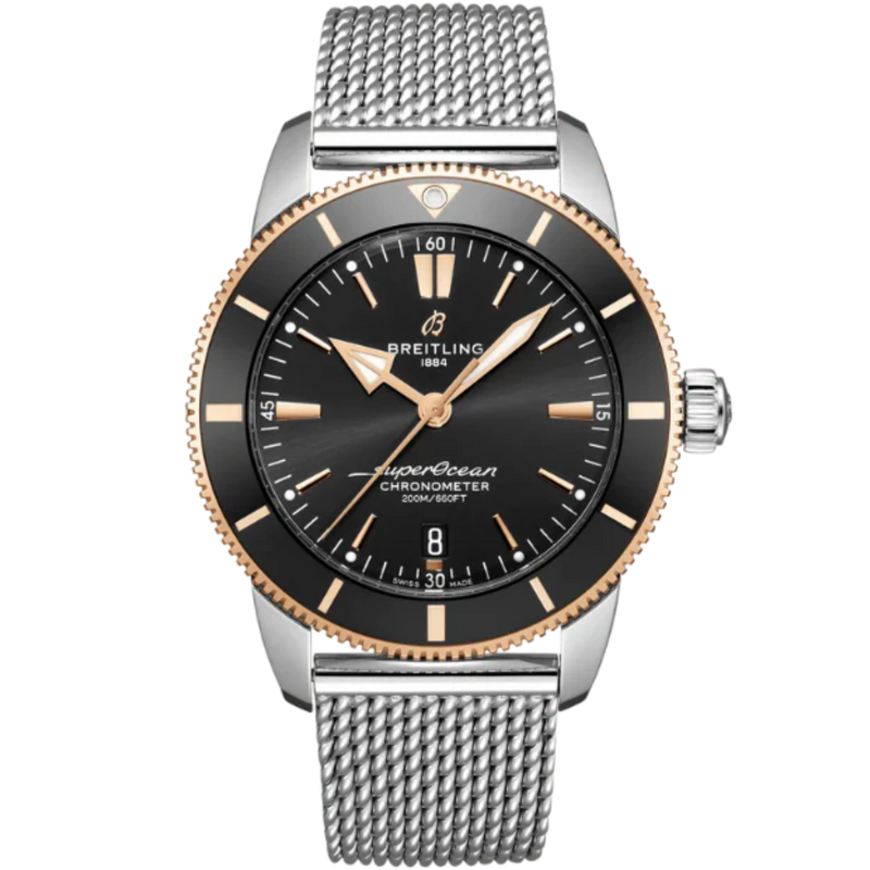 SUPEROCEAN HERITAGE B20 AUTOMATIC 44 MM STAINLESS STEEL & 18K ROSE GOLD WITH BLACK DIAL - Breitling