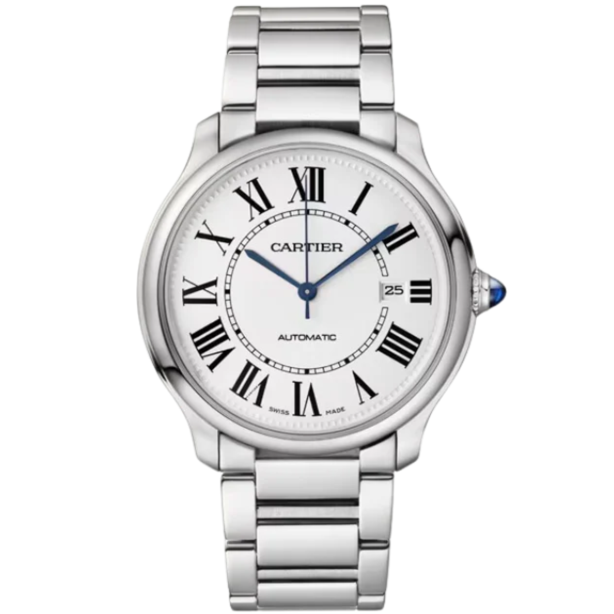 RONDE MUST DE CARTIER 40 MM STAINLESS STEEL WITH SANDBLASTED SILVER DIAL - Cartier