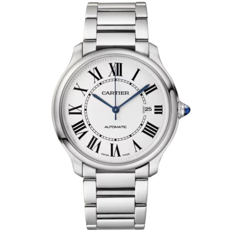 RONDE MUST DE CARTIER 40 MM STAINLESS STEEL WITH SANDBLASTED SILVER DIAL - Cartier