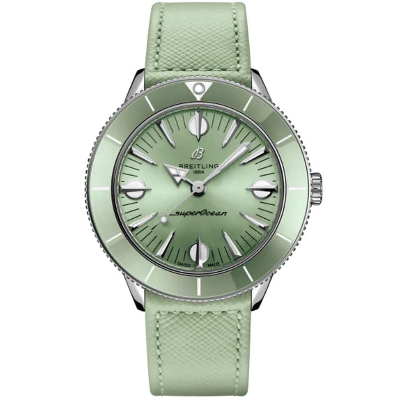 SUPEROCEAN HERITAGE '57 PASTEL PARADISE 38 MM STAINLESS STEEL WITH MINT GREEN DIAL - Breitling