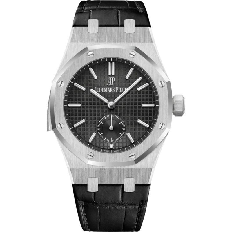 Royal Oak Minute Repeater Supersonnerie 42MM Hand-Stitched Large Square Scale Black Alligator Strap Black Dial With Grande Tapisserie Pattern 950 Platinum Case - Audemars Piguet