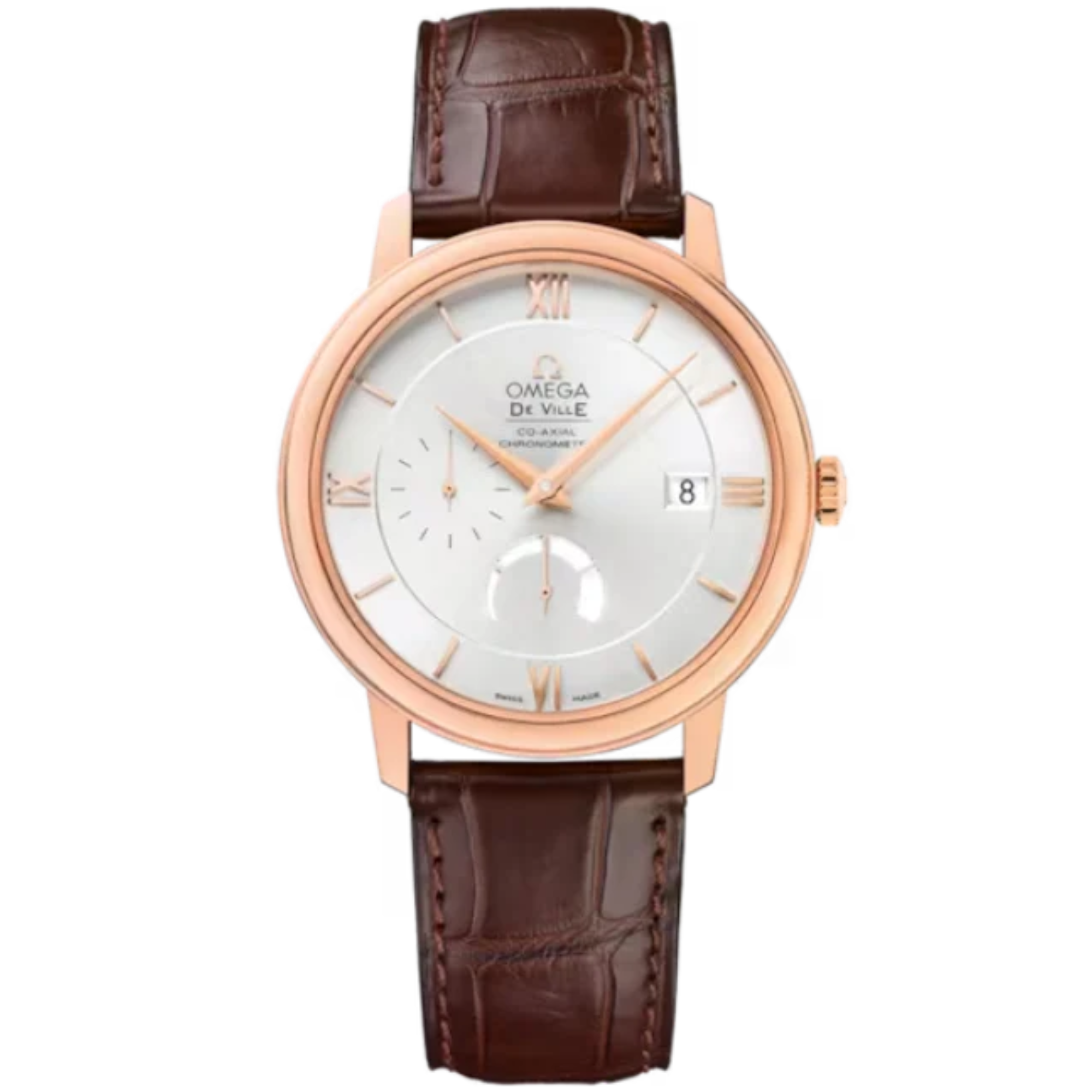 DE VILLE PRESTIGE 39 MM RED GOLD WITH SILVER DIAL - Omega