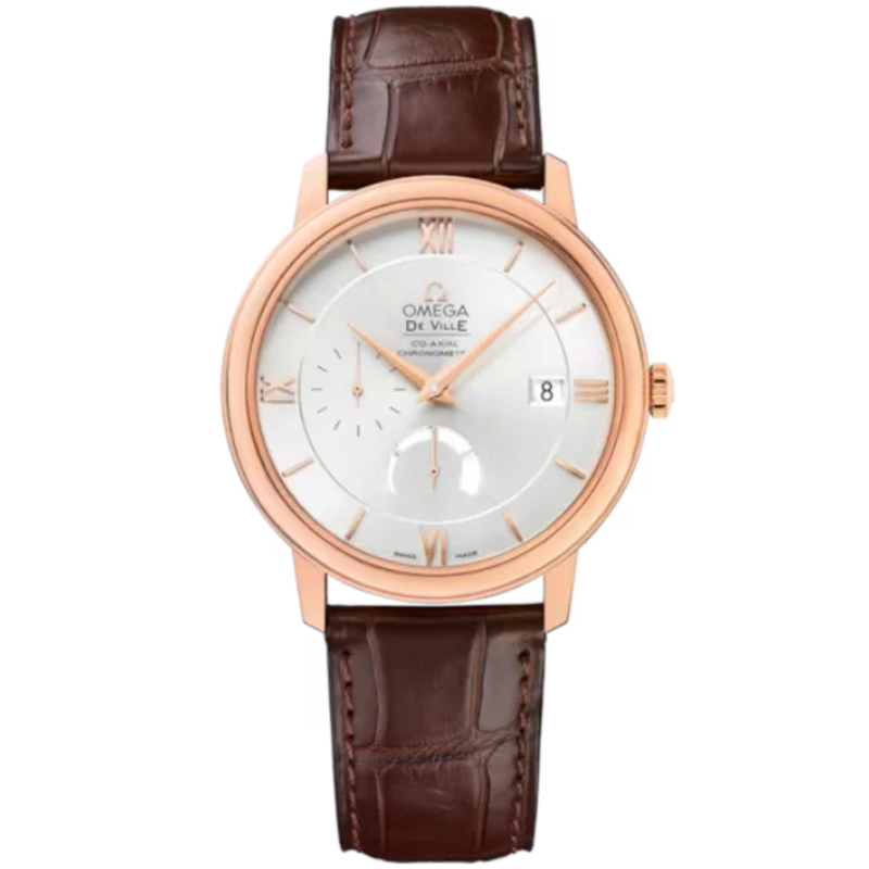 DE VILLE PRESTIGE 39 MM RED GOLD WITH SILVER DIAL - Omega