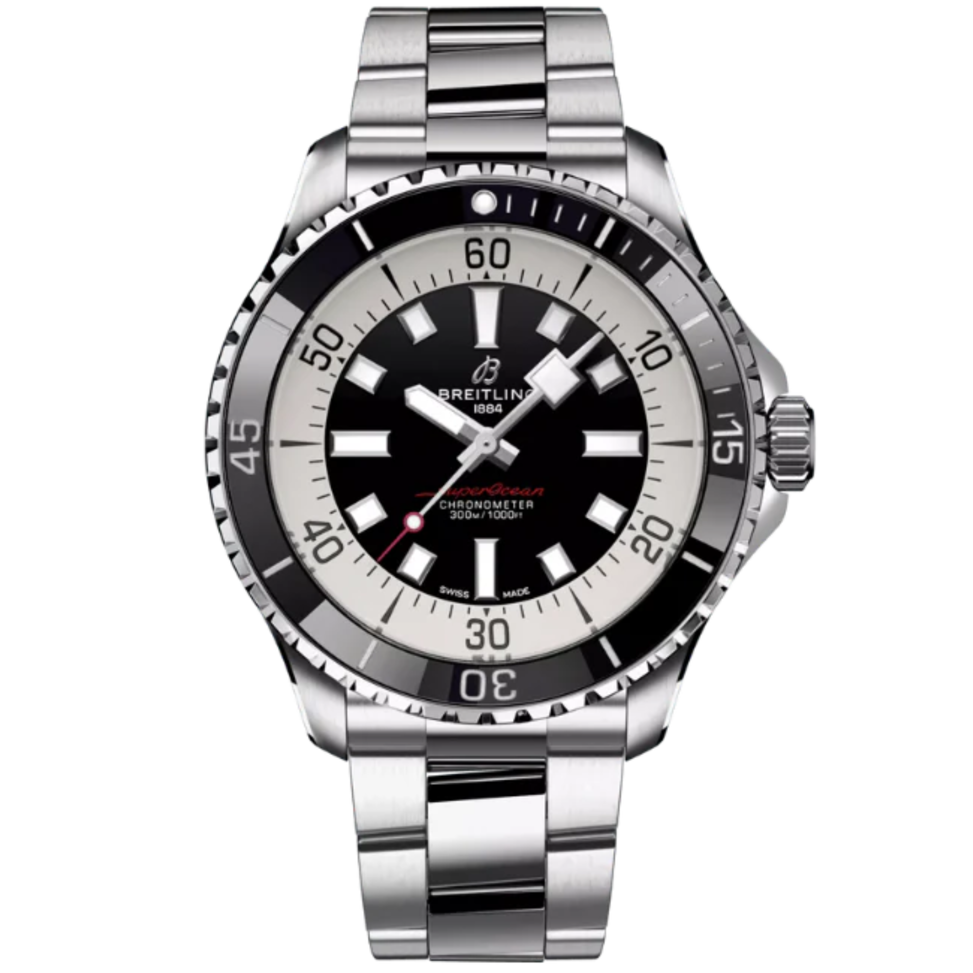 SUPEROCEAN AUTOMATIC 44 MM STAINLESS STEEL WITH BLACK DIAL - Breitling
