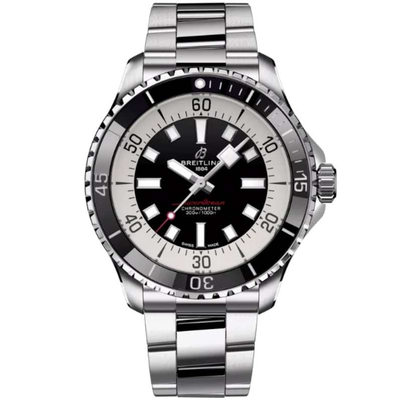 SUPEROCEAN AUTOMATIC 44 MM STAINLESS STEEL WITH BLACK DIAL - Breitling