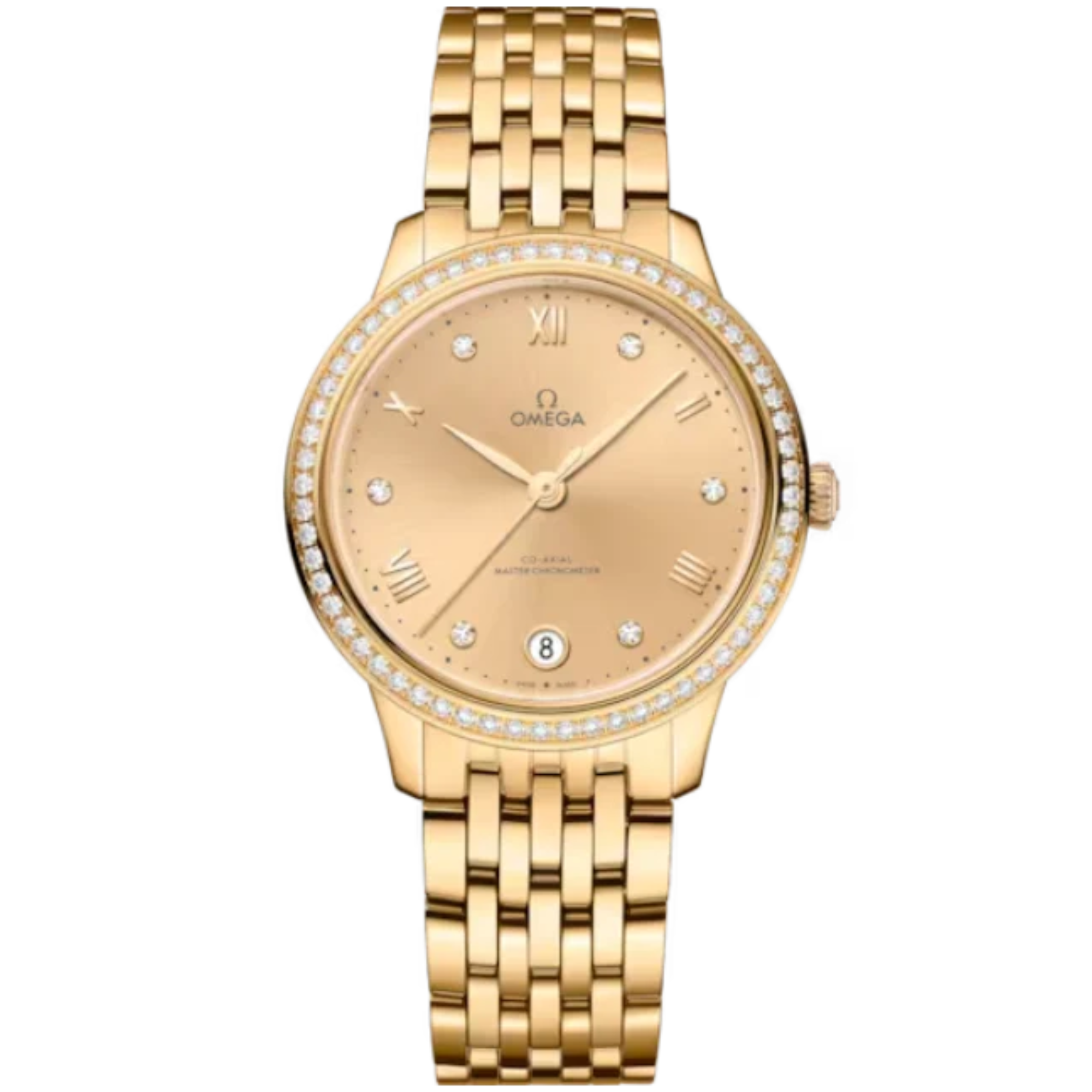 DE VILLE PRESTIGE 34 MM YELLOW GOLD WITH YELLOW DIAL - Omega