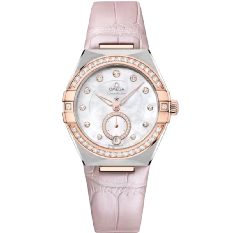 CONSTELLATION 34 MM STAINLESS STEEL - SEDNA™ GOLD WITH MOTHER OF PEARL DIAL - Omega