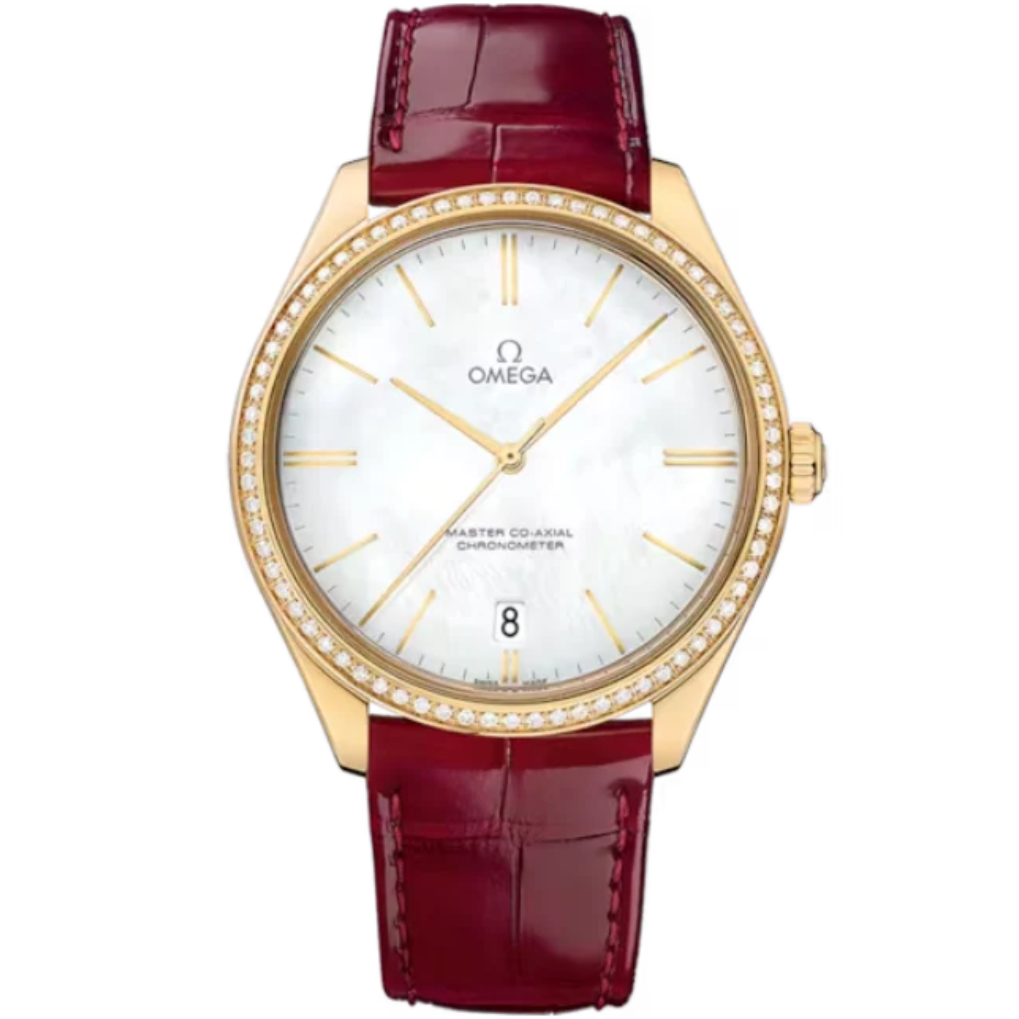DE VILLE TRÉSOR 40 MM YELLOW GOLD WITH MOTHER OF PEARL DIAL - Omega