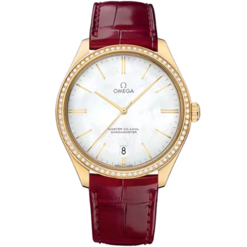 DE VILLE TRÉSOR 40 MM YELLOW GOLD WITH MOTHER OF PEARL DIAL - Omega