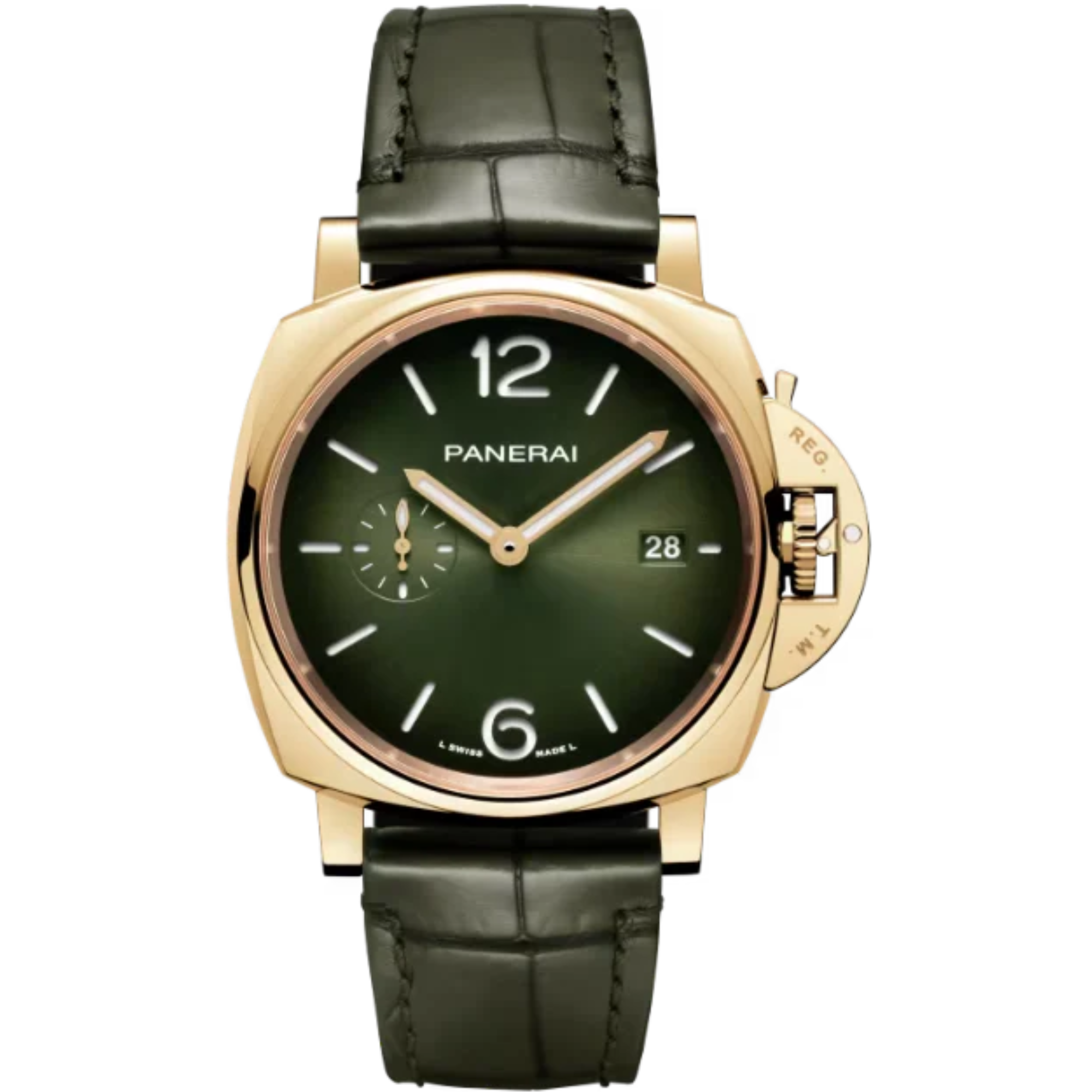LUMINOR DUE PAM01423 42 MM YELLOW GOLD WITH GREEN DIAL - Panerai