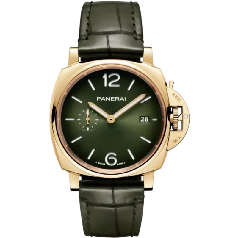 LUMINOR DUE PAM01423 42 MM YELLOW GOLD WITH GREEN DIAL - Panerai