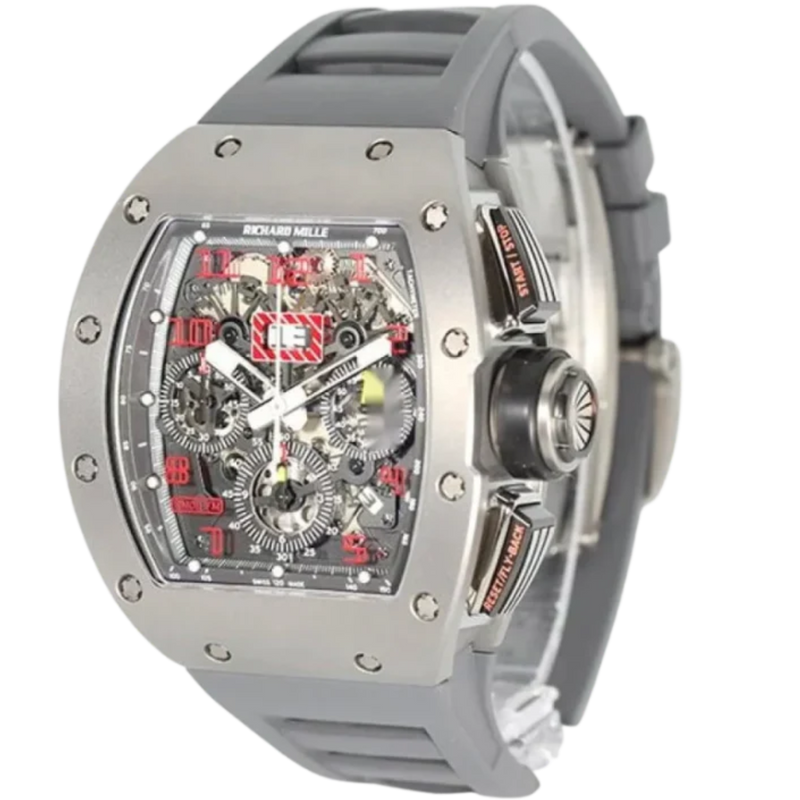 RM 011 Felipe Massa Titanium Sandblast Rubber Strap Titanium Case - Richard Mille