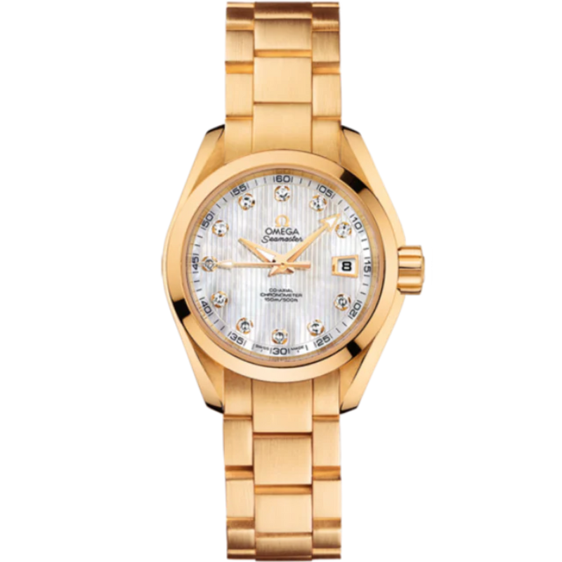 SEAMASTER AQUA TERRA 150M 30 MM YELLOW GOLD WITH MOTHER OF PEARL DIAL - Omega