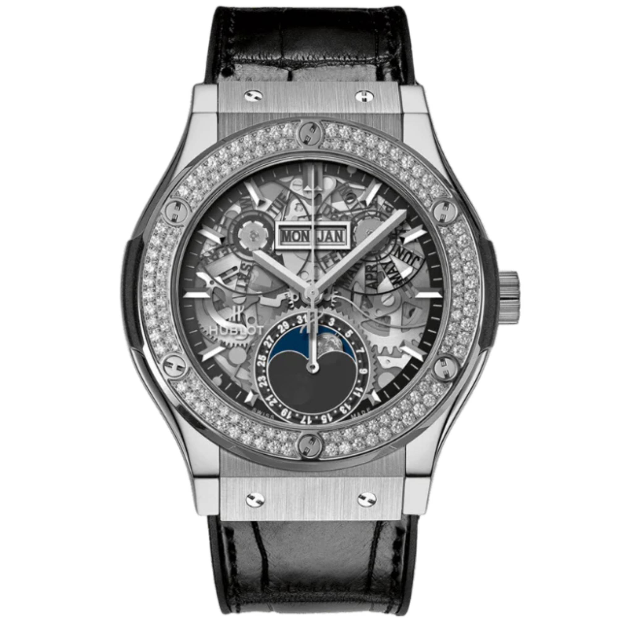 CLASSIC FUSION 42 MM AEROFUSION MOONPHASE TITANIUM DIAMONDS - Hublot