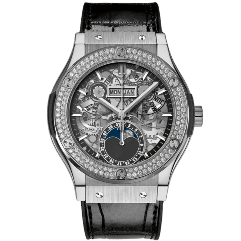 CLASSIC FUSION 42 MM AEROFUSION MOONPHASE TITANIUM DIAMONDS - Hublot