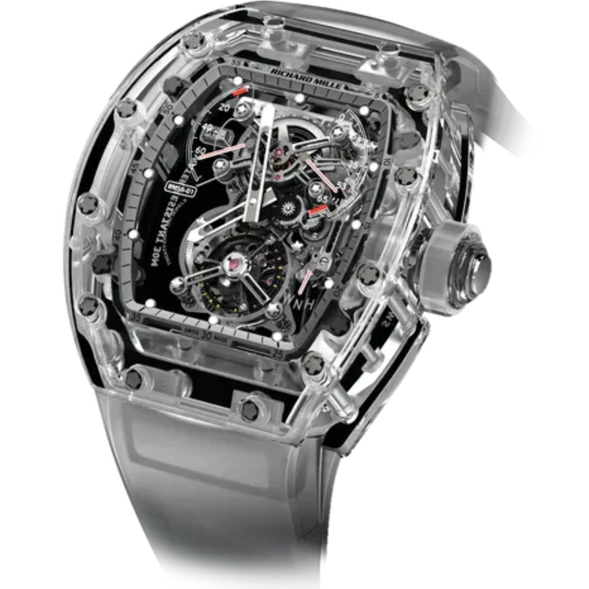 RM 56-01 Tourbillon Sapphire Rubber Strap Sapphire Case - Richard Mille