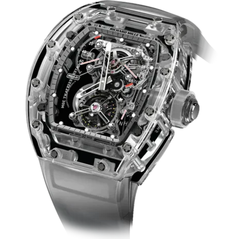 RM 56-01 Tourbillon Sapphire Rubber Strap Sapphire Case - Richard Mille