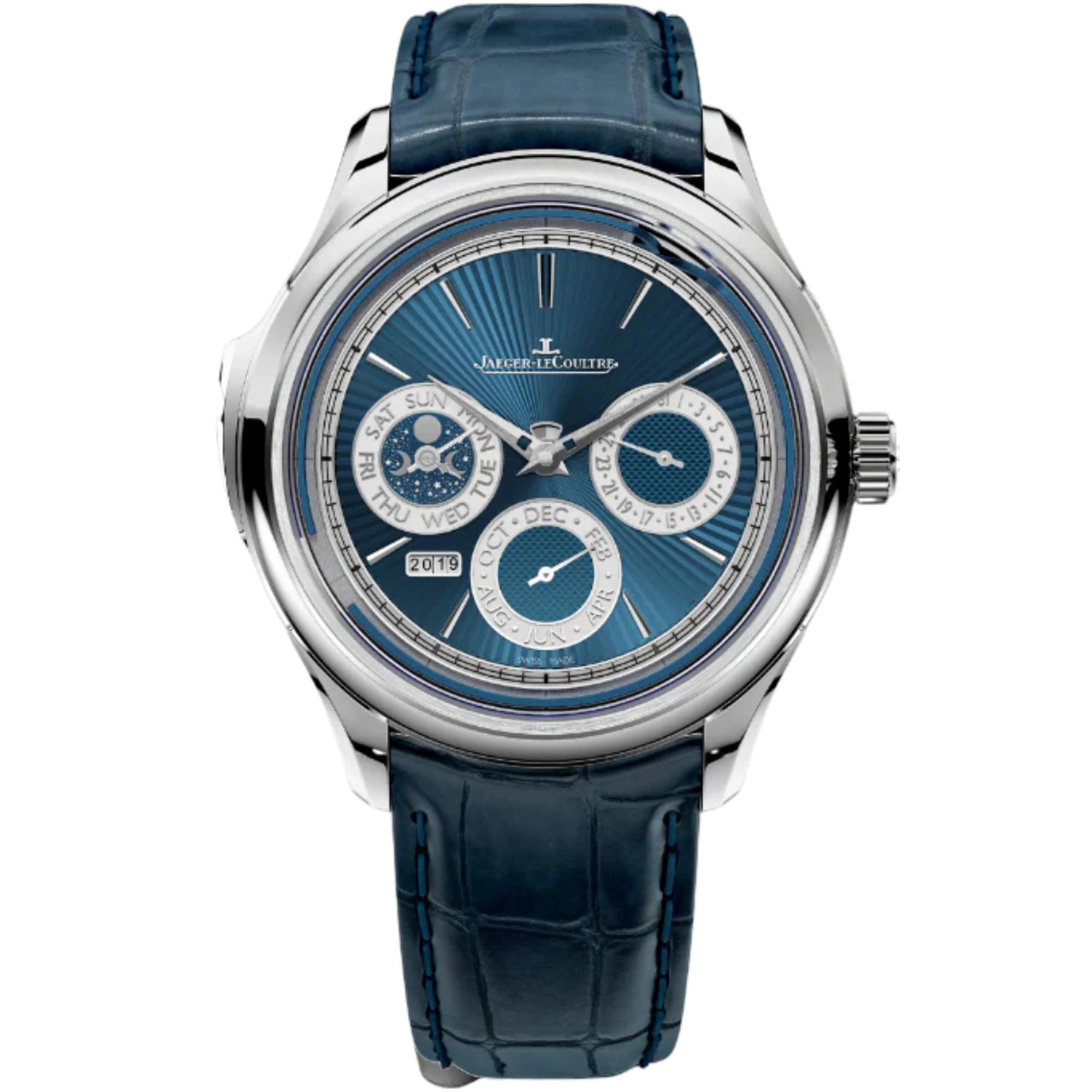 MASTER GRANDE TRADITION CALIBRE 950 43 MM 18K WHITE GOLD WITH BLUE GUILLOCHE DIAL - Jaeger-LeCoultre