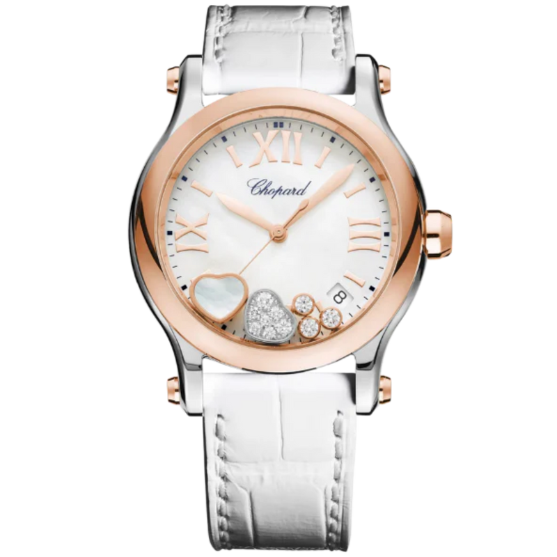 HAPPY SPORT 36 MM ETHICAL ROSE GOLD - LUCENT STEEL™ WITH MOTHER OF PEARL DIAL - Chopard